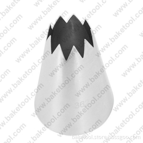 Stainless steel304 Large Cake Decorating Open Star Nozzle #362